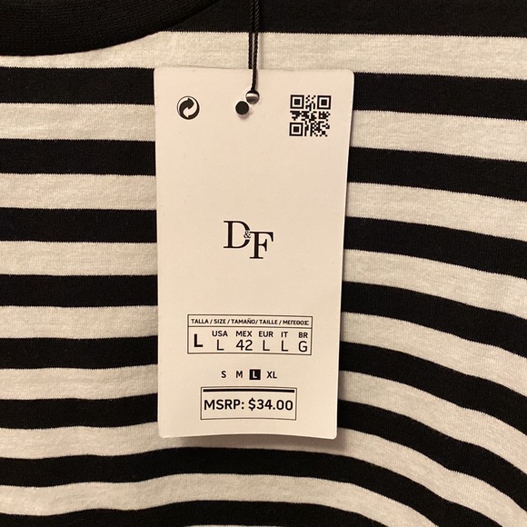 Denim & Flower Black & White stripe long sleeve jersey - Picture 9 of 12